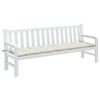 vidaXL Coussin de banc de jardin crème mélangé 200x50x7 cm tissu