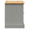 vidaXL Banc à chaussures VIGO gris 106x35x45 cm bois massif de pin