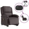 vidaXL Fauteuil de massage inclinable électrique marron foncé