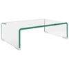 vidaXL Meuble TV/pour moniteur 40x25x11 cm verre transparent