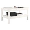 vidaXL Table basse Blanc 80x50x40 cm Bois massif de pin