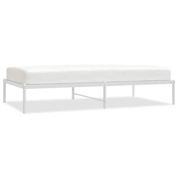 vidaXL Cadre de lit métal sans matelas blanc 100x190 cm