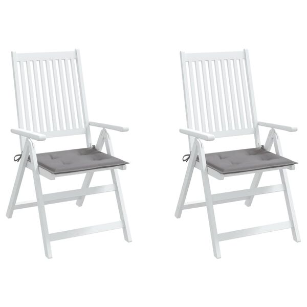 vidaXL Coussins de chaise de jardin lot de 2 gris 50x50x4 cm