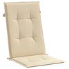vidaXL Coussins de chaise de jardin dossier haut lot de 4 beige tissu