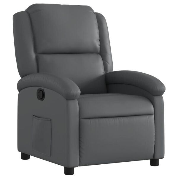 vidaXL Fauteuil inclinable gris similicuir