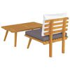 vidaXL Salon de jardin 2 pcs avec coussins Bois d'acacia solide