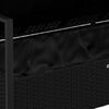 vidaXL Banc de Jardin &agrave; 2 Places avec Coussins Noir R&eacute;sine Tress&eacute;e