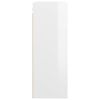vidaXL Armoire murale suspendue Blanc brillant 69,5x32,5x90 cm