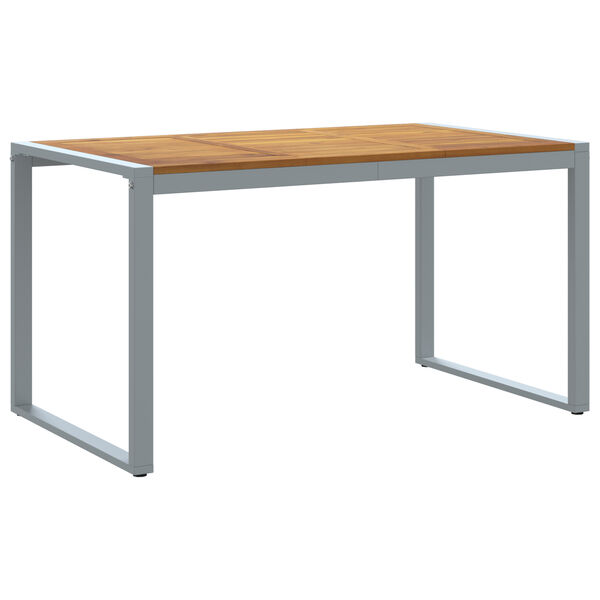 vidaXL Table de jardin et pieds en forme de U 140x80x75 cm bois acacia