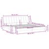 vidaXL Cadre de lit sans matelas Hanko gris fonc&eacute; 193x203 cm velours