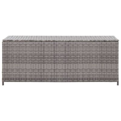 vidaXL Boîte de rangement de jardin gris 120x50x60 cm résine tressée