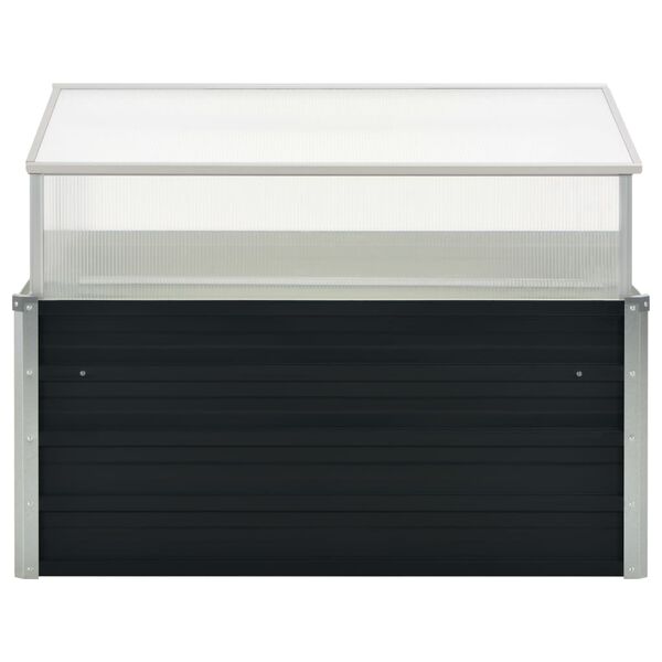 vidaXL Serre Anthracite 100x100x77 cm Acier galvanisé