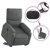 vidaXL Fauteuil inclinable de massage gris fonc&eacute; tissu