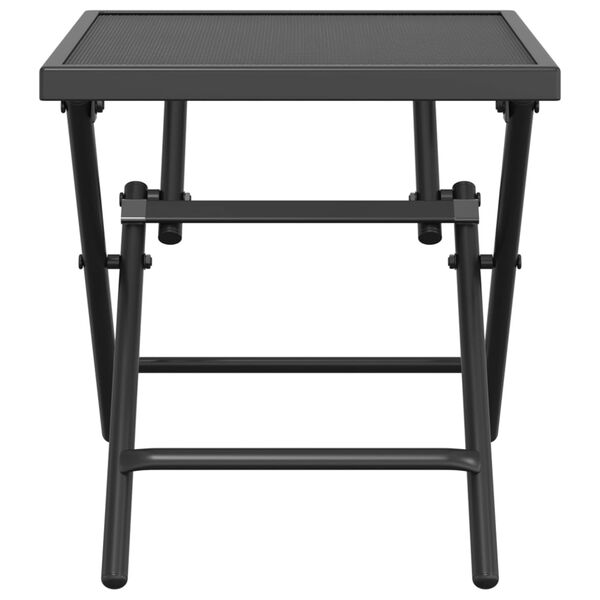 vidaXL Table de jardin pliable anthracite 38x38x38 cm Treillis d'acier