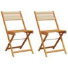 vidaXL Chaises de bistrot lot de 2 beige bois d'acacia et corde