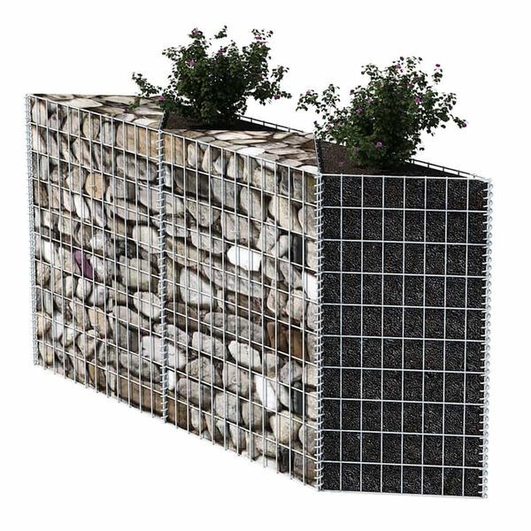 vidaXL Panier de gabion Acier galvanis&eacute; 120x30x100 cm