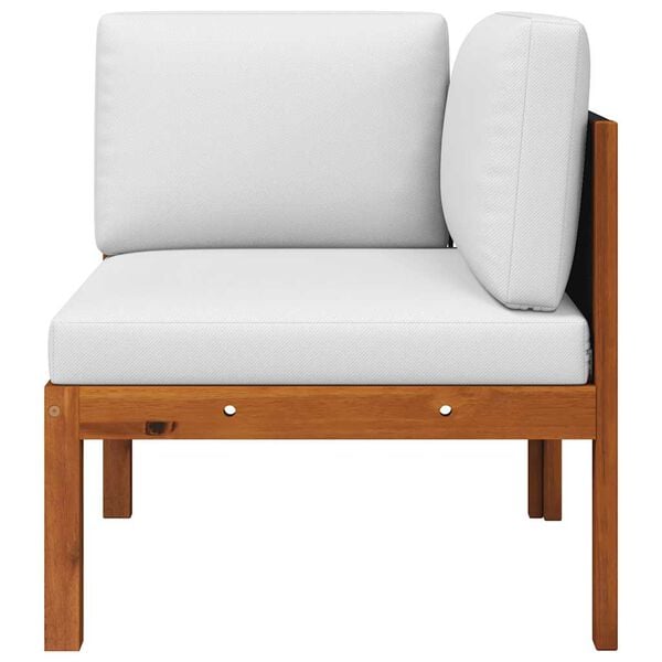 vidaXL Canapé d'angle de jardin avec coussins en bois d'acacia et corde