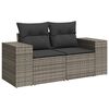 vidaXL Salon de jardin 6 pcs avec coussins gris r&eacute;sine tress&eacute;e