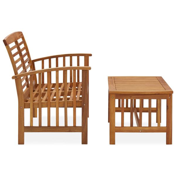 vidaXL Salon de jardin 2 pcs Bois d'acacia solide