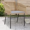 vidaXL Chaises de jardin lot de 2 et coussins marron rotin