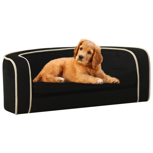 vidaXL Canap&eacute; pliable pour chien Noir 73x67x26 cm Coussin lavable