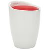 vidaXL Tabouret de rangement Blanc et rouge Similicuir