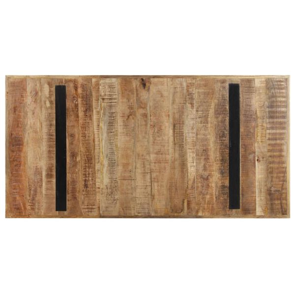 vidaXL Table de salle &agrave; manger 160x80x76 cm Bois de manguier brut