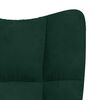 vidaXL Chaise de relaxation Vert fonc&eacute; Velours