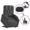 vidaXL Fauteuil inclinable de massage gris foncé tissu