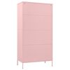vidaXL Garde-robe Rose 90x50x180 cm Acier