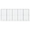vidaXL Panier gabion avec couvercle 500x100x200 cm fer galvanis&eacute;