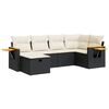 vidaXL Salon de jardin 6 pcs avec coussins noir r&eacute;sine tress&eacute;e