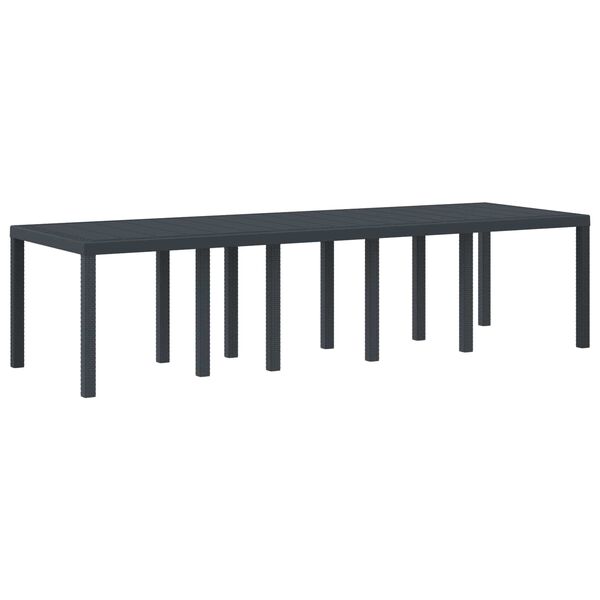 vidaXL Table de Jardin Anthracite 300 x 100 x 73 cm polyrotin