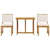 vidaXL Ensemble bistro de jardin 3 pcs Marron Bois d'Acacia Massif