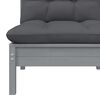 vidaXL Canap&eacute; central de jardin avec coussins anthracite Gris Pin