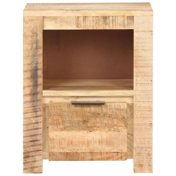 vidaXL Table de chevet 40x30x50 cm Bois de manguier brut