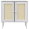 vidaXL Buffet SENJA aspect rotin blanc 80x35x80 cm bois massif de pin