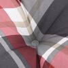 vidaXL Coussin de palette motif à carreaux rouge 120x80x12 cm tissu