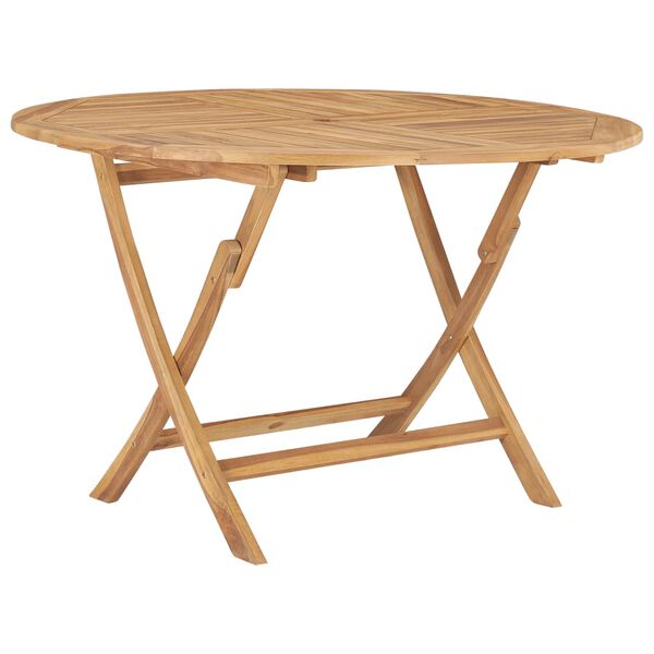 vidaXL Table pliable de jardin &Oslash; 120 cm Bois de teck solide