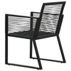 vidaXL Chaises de jardin lot de 2 Noir Rotin PVC