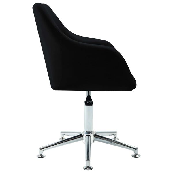 vidaXL Chaise pivotante de bureau Noir Tissu