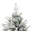 vidaXL Sapin de Noël artificiel à flocons de neige Vert 210 cm PVC/PE
