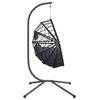 vidaXL Chaise suspendue en forme d'œuf avec support anthracite