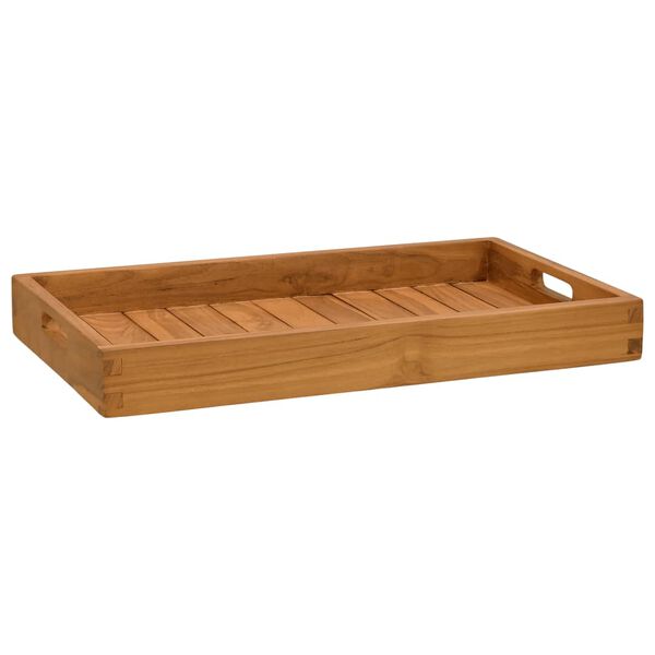 vidaXL Plateau de service 60x35 cm Bois de teck massif