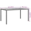 vidaXL Table de Jardin Gris 150 x 90 x 75 cm polyrotin