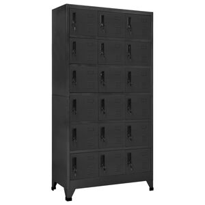 vidaXL Armoire &agrave; casiers Anthracite 90x40x180 cm Acier