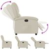 vidaXL Fauteuil inclinable crème similicuir