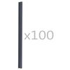 vidaXL Attaches de bande de clôture 100 pcs PVC Anthracite