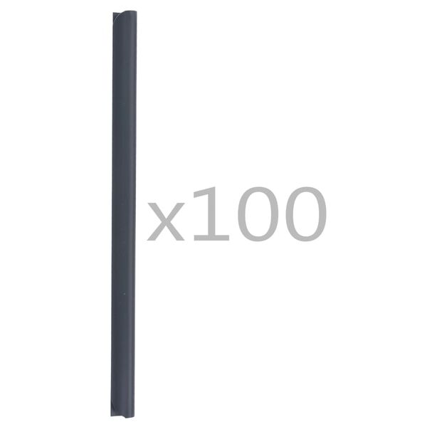 vidaXL Attaches de bande de clôture 100 pcs PVC Anthracite