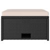 vidaXL Salon de jardin 4 pcs avec coussins R&eacute;sine tress&eacute;e Noir